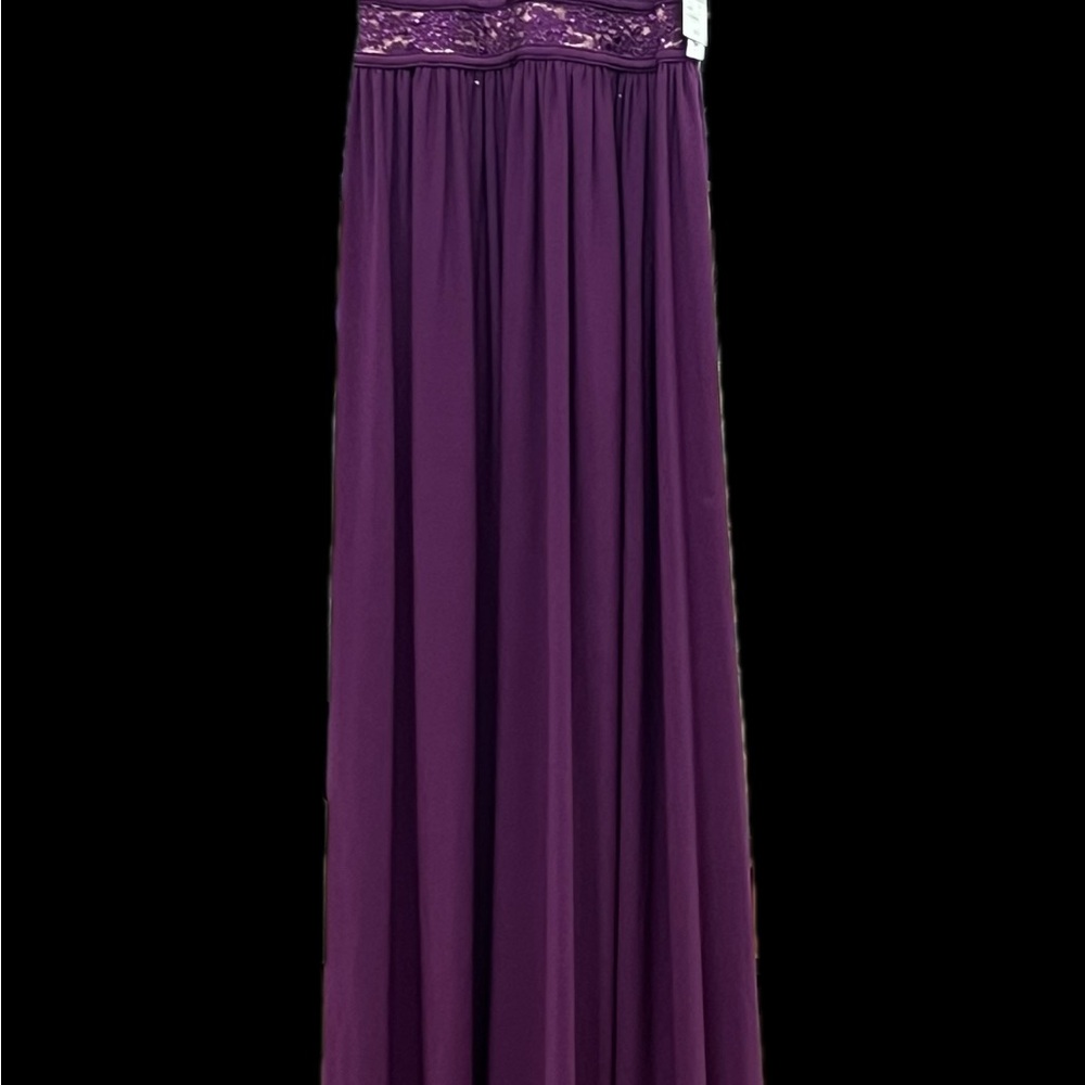 Elegant Purple  Sangria/nude bridesmaid semiformal